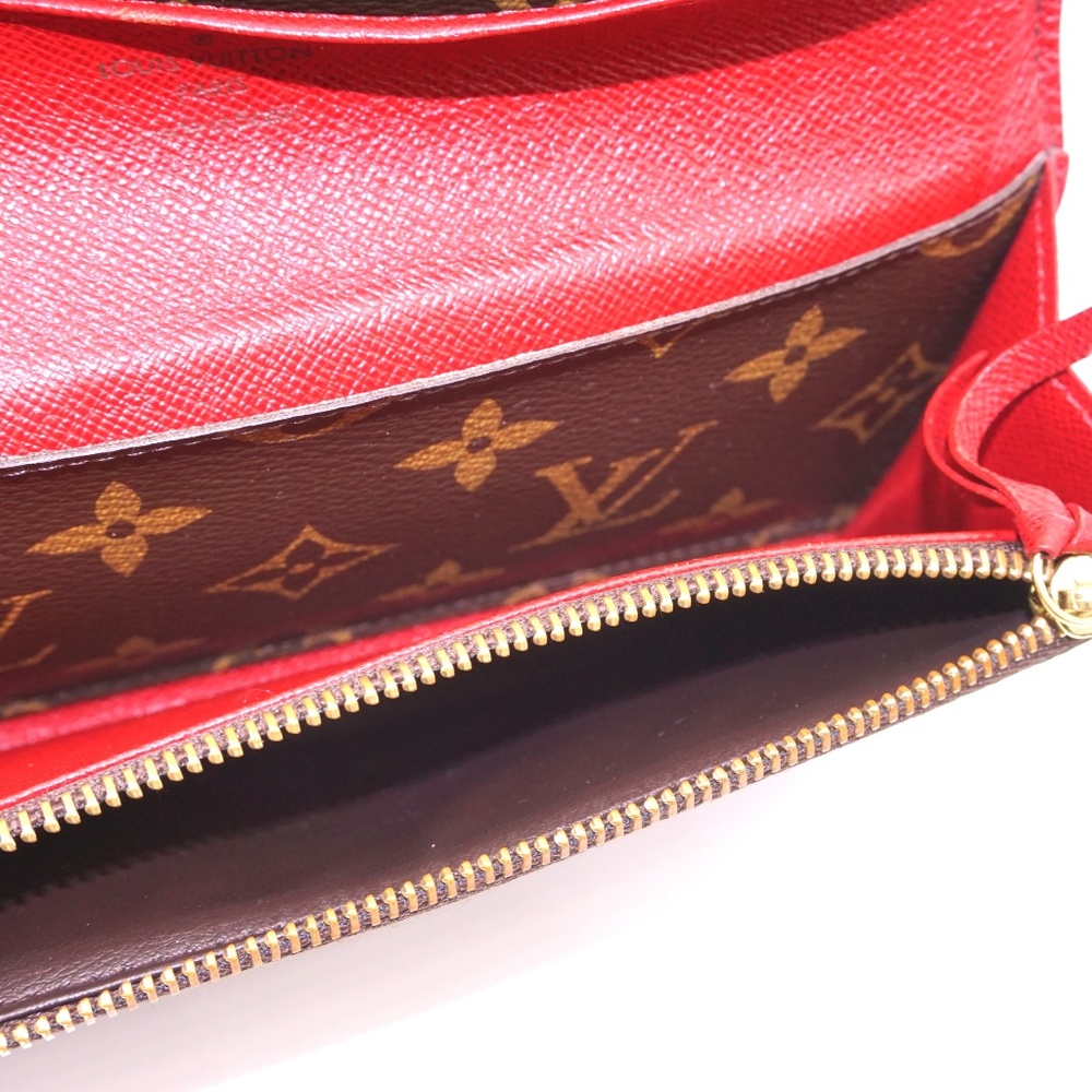Red Emilie Large Long Flap Pocket Bill Card Wallet - Picture 8 of 8